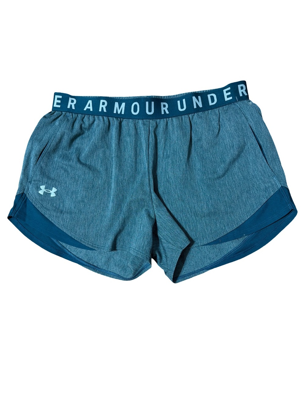 Under Armour Women's Athletic Shorts Teal Blue Large